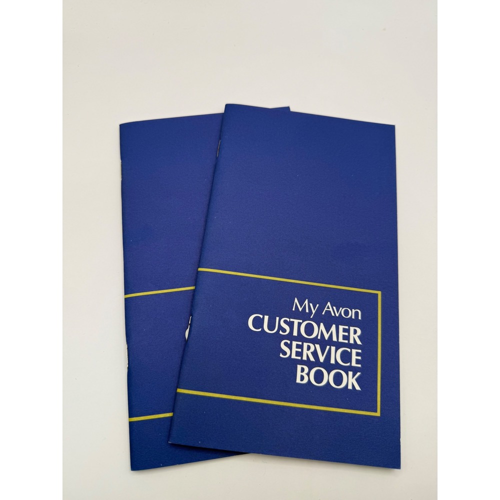 Vintage 1984 Avon Customer Service Book Set of 2 Blue‎ Business Ephemera NA-1129